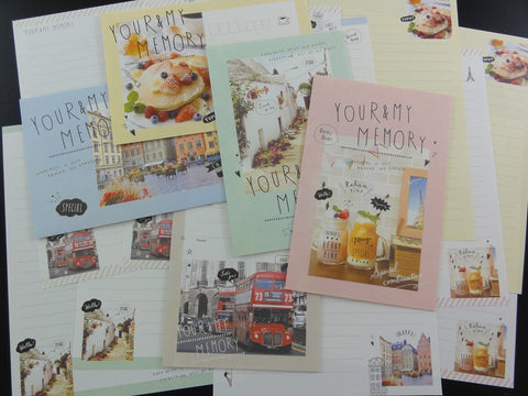 Cute Kawaii Crux Travel Your and My Memory Letter Sets - Stationery Writing Paper Envelope Penpal