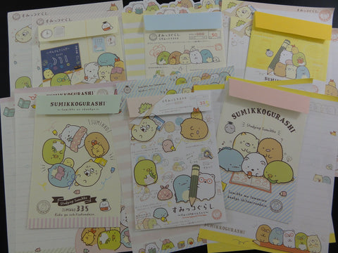 Kawaii Cute San-X Sumikko Gurashi Group Exam Study Letter Writing Paper + Envelope Theme Stationery Set