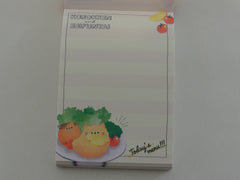 Cute Kawaii Crux Croquette Lettuce Dog and Cat Food theme Mini Notepad / Memo Pad - Stationery Design Writing Collection