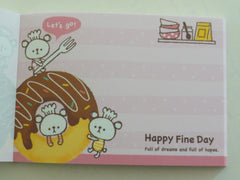 Cute Kawaii Crux Happy Fine Day Bear Mini Notepad / Memo Pad - Stationery Design Writing Collection