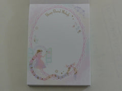 Cute Kawaii Q-lia Shiny Floral Melody Princess Fairy Tale Mini Notepad / Memo Pad - Stationery Design Writing Collection
