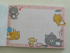 Cute Kawaii Q-Lia Shiba Dog Puppies Mini Notepad / Memo Pad - Stationery Design Writing Collection
