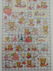 Cute Kawaii San-X Rilakkuma La Fraise Strawberry Sticker Sheet 2014 - A - for Planner Journal Scrapbook Craft