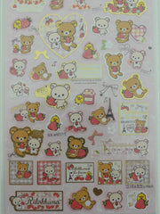 Cute Kawaii San-X Rilakkuma La Fraise Strawberry Sticker Sheet 2014 - B - for Planner Journal Scrapbook Craft