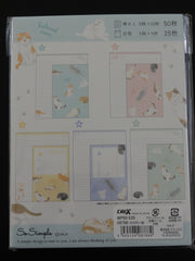Cute Kawaii Crux Cat Relax Letter Set Pack - Stationery Writing Paper Penpal
