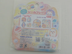 Cute Kawaii Kamio Hedgehog Fluffy Smooch Flake Stickers Sack - for Journal Planner Craft Scrapbook Agenda