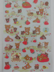 Cute Kawaii San-X Rilakkuma Strawberry Bakery Sticker Sheet - B - Collectible Journal Planner Craft Scrapbook Decorate