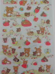 Cute Kawaii San-X Rilakkuma Strawberry Bakery Sticker Sheet - B - Collectible Journal Planner Craft Scrapbook Decorate