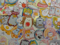 Cute Kawaii Hamster Hedgehog Squirrel Flake Stickers - 38 pcs - for Craft Journal Planner
