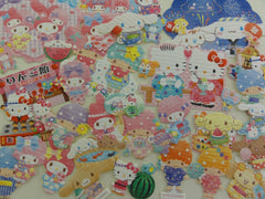 Cute Kawaii Sanrio Characters Hello Kitty My Melody Little Twin Stars Cinnamoroll Flake Sack Stickers - 40 pcs - 2018 A