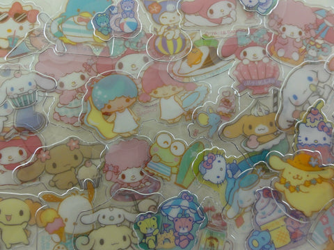 z Cute Kawaii Sanrio Characters Cinnamoroll Hello Kitty My Melody Little Twin Stars Purin Pochacco Keroppi Tuxedosam Flake Sack Stickers - 40 pcs - 2018 B