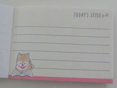 z Cute Kawaii Crux Dog Today's Style Mini Notepad / Memo Pad - Stationery Design Writing Collection