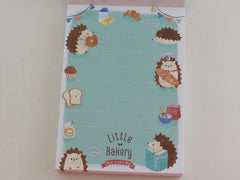 Cute Kawaii Q-Lia Hedgehog Little Bakery Mini Notepad / Memo Pad - Stationery Design Writing Collection