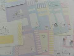 Cute Kawaii Penguin Bear Hedgehog Sweet Gyumunimal Letter Writing Paper + Envelope Stationery Theme Set