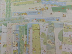 Cute Kawaii San-X Sumikko Gurashi Green Nature Clover theme Letter Writing Paper + Envelope Stationery Theme Set