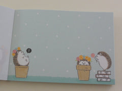 Cute Kawaii Mind Wave Hedgehog Garden Time Mini Notepad / Memo Pad - Stationery Design Writing Collection