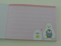 Cute Kawaii Mind Wave Bear Seal Penguin Warm Hugs Mini Notepad / Memo Pad - Stationery Design Writing Collection