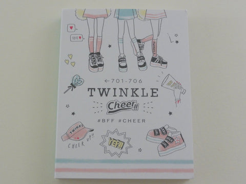 Cute Kawaii Kamio #Twinkle #BFF #Cheer Mini Notepad / Memo Pad - Stationery Design Writing Collection