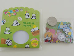 Cute Kawaii Mind Wave  Mochitto Panda Flake Stickers Sack - for Journal Agenda Planner Scrapbooking Craft