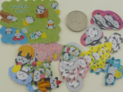 Cute Kawaii Mind Wave  Mochitto Panda Flake Stickers Sack - for Journal Agenda Planner Scrapbooking Craft
