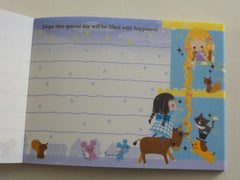 Cute Kawaii Kamio Fairy Tale World Snow White Rapunzel Mini Notepad / Memo Pad - Vintage Rare Collectible - Stationery Design Writing