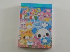 z Cute Kawaii Crux Panda Rabbit Cat Bakery Shop Mini Notepad / Memo Pad - Vintage Rare Collectible - Stationery Design Writing