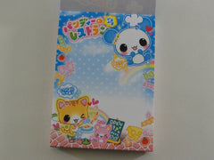 z Cute Kawaii Crux Panda Rabbit Cat Bakery Shop Mini Notepad / Memo Pad - Vintage Rare Collectible - Stationery Design Writing
