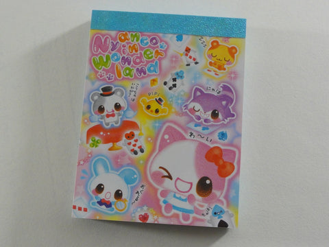 z Cute Kawaii Q-Lia Nyanco Cat in Wonderland Mini Notepad / Memo Pad - Vintage Rare Collectible - Stationery Design Writing