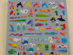 Cute Kawaii Mind Wave Fish Ocean Sea Animals Sticker Sheet - for Journal Planner Craft
