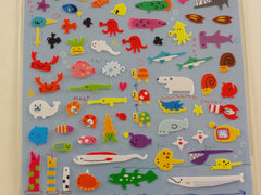 Cute Kawaii Mind Wave Fish Ocean Sea Animals Sticker Sheet - for Journal Planner Craft