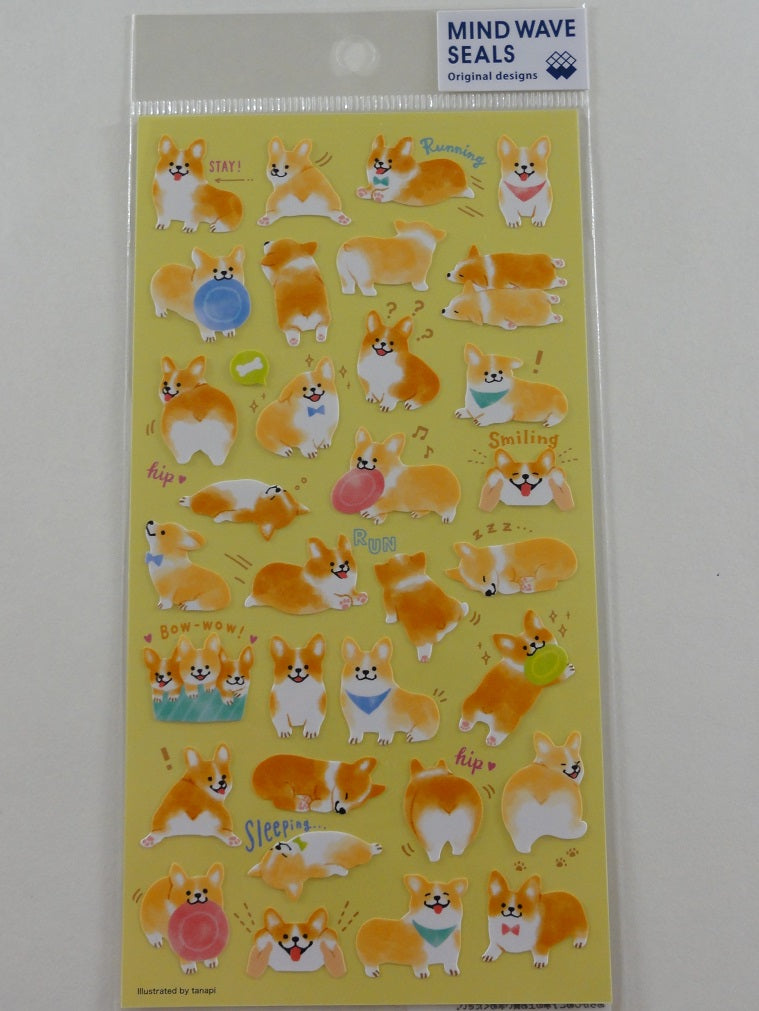Cute Kawaii Mind Wave Dogs Puppies Sticker Sheet - for Journal Planner Craft