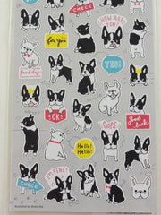Cute Kawaii Mind Wave Dogs Puppies Bulldog Sticker Sheet - for Journal Planner Craft