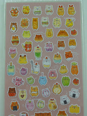 Cute Kawaii Mind Wave Beary Food Fruits Vegetables and Drinks Sticker Sheet - for Journal Planner Craft