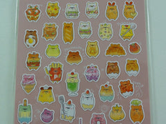 Cute Kawaii Mind Wave Beary Food Fruits Vegetables and Drinks Sticker Sheet - for Journal Planner Craft