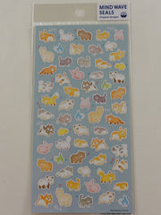 Cute Kawaii Mind Wave Dog Cat Bear Bird Pig Racoon Fox Panda Hamsters Llama Sticker Sheet - for Journal Planner Craft