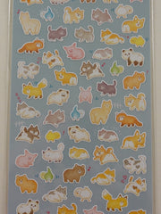Cute Kawaii Mind Wave Dog Cat Bear Bird Pig Racoon Fox Panda Hamsters Llama Sticker Sheet - for Journal Planner Craft