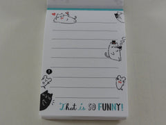 Cute Kawaii Mind Wave Funny Cats Mini Notepad / Memo Pad - Stationery Design Writing Collection