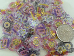 Cute Kawaii Crux Candy Drop Style Flake Stickers Sack - Music and Fun - for Journal Planner Agenda Craft Scrapbook