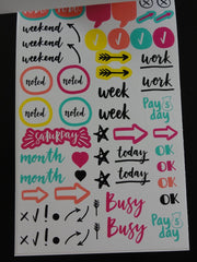 Cute Kawaii Planner Sticker Book - for Journal Diary Agenda Organizer Scrapbook