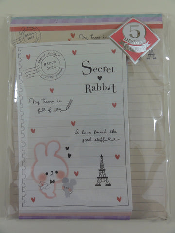 Cute Kawaii Kamio Secret Rabbit Letter Set Pack - Stationery Writing Paper Penpal
