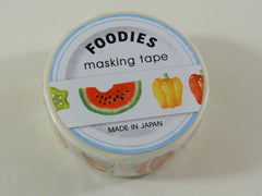 Cute Kawaii MW Foodies Washi / Masking Deco Tape - C - Fruits and Vegetables - for Scrapbooking Journal Planner Craft