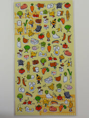 Cute Kawaii Mind Wave Healthy Fruit and Vegetable Sticker Sheet - for Journal Planner Craft Penpal Gift