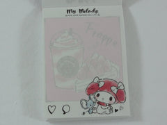Cute Kawaii Sanrio My Melody Cafe Coffee Donut Mini Notepad / Memo Pad - Stationery Design Writing Collection