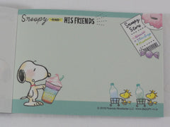Cute Kawaii Snoopy Enjoy Life Drinks Mini Notepad / Memo Pad - Stationery Design Writing Collection