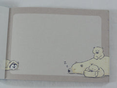 Cute Kawaii Mind Wave Polar Friends Penguin and Bear Mini Notepad / Memo Pad - Stationery Designer Writing Paper Collection