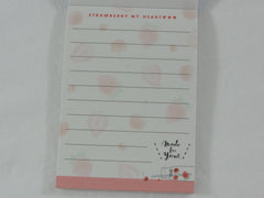 Cute Kawaii Kamio Strawberry Milk Fruit Drink Mini Notepad / Memo Pad - Stationery Designer Writing Paper Collection