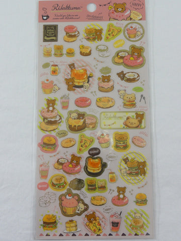 Cute Kawaii San-X Rilakkuma Deli Sticker Sheet - B Doughnuts - for Journal Planner Craft