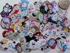 Ghost / Halloween Flake Sack Stickers - 45 pcs