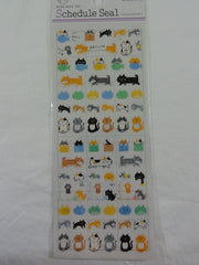 Cute Kawaii Mind Wave Kat Cats Sticker Sheet - for Journal Planner Craft Organizer Calendar Schedule Scrapbook Diary Gift