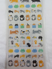 Cute Kawaii Mind Wave Kat Cats Sticker Sheet - for Journal Planner Craft Organizer Calendar Schedule Scrapbook Diary Gift